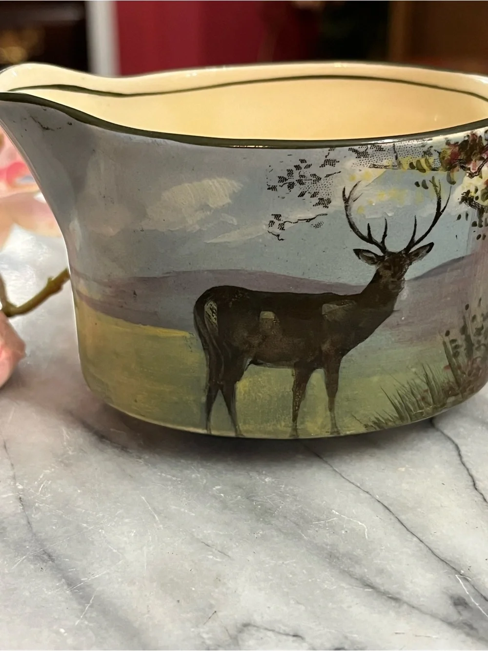 Antique Royal Doulton Seriesware Deer Creamer Pitcher D4644 Westcott 1922-1927